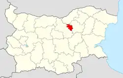 Strazhitsa Municipality within Bulgaria and Veliko Tarnovo Province.