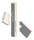 The joint between the string and newel as seen from the stairwell