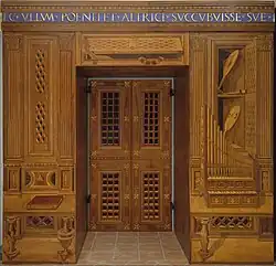 Entrance wall of the studio