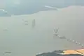 The Sungai Johor Bridge under construction in October 2007