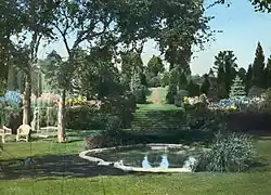 A portion of Killenworth's gardens, considered James L. Greenleaf's greatest accomplishment.