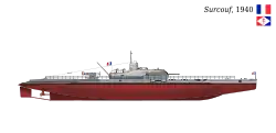 1940 configuration, with two-tone gray paint and 17P identification number on the conning tower