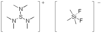 Skeletal formulas of the TASF reagent