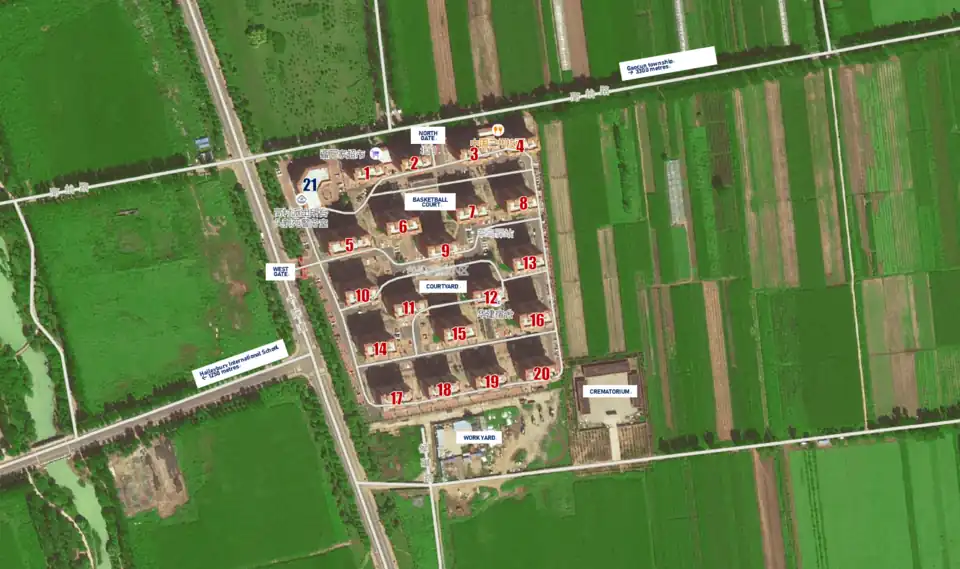 Annotated map of Taitou and the immediate surrounding area