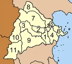 Map of districts