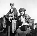 OTMA sisters on a boat on the Dnieper river near Mogilev (summer 1916): Anastasia, Tatiana...