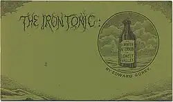 Book cover showing Edward Gorey's characteristic black and white illustration in Victorian style, featuring a winter scene with his distinctive fine-lined engraving technique