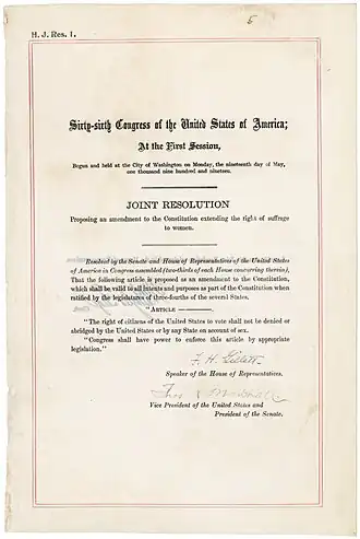 Image 11The Nineteenth Amendment (from History of feminism)