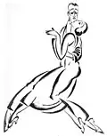 A drawing by Norman Bel Geddes