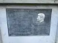 The memorial's plaque