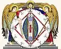 The Mystic Ark. Original 1125 to early 1130. Shown as it might have appeared if constructed at the convent of Hohenbourg during the abbacy of Abbess Herrad in the late twelfth century. The construction here has a height of 3.632 meters (11 feet, 11 inches) and width of 4.623 meters (15 feet, 2 inches).