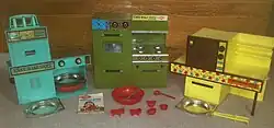 The first three versions of the Easy-Bake oven.