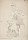 'The Great Roscoe', 1844, drawing, 34 x 48&nbsp;cm from the Illustrated Life of Richard Robert Jones