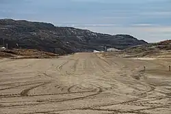 Threshold of runway 16 (now 15)