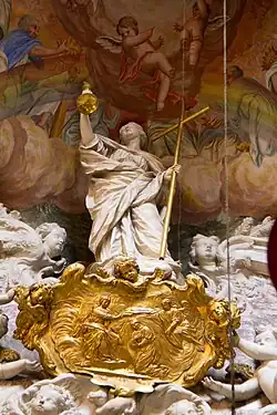 Baroque cartouche of the El Transparente altarpiece, Toledo Cathedral, Toledo, Spain, designed and made by Narciso Tomé, 1729-1732[8]