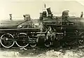 UP P-2 No. 3202 involved in a head-on collision with another steam locomotive.