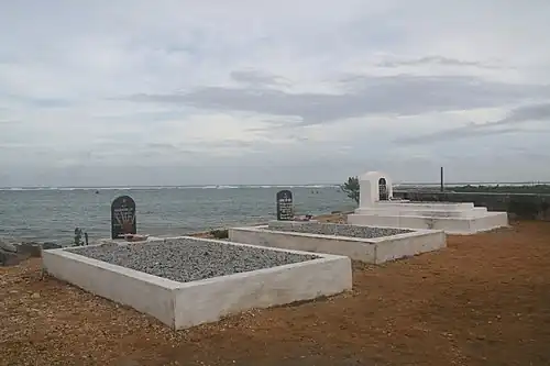 A military cemetery for Vietnamese soldiers on Central London Reef