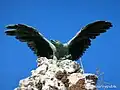 Turul bird in the 22nd District of Budapest, World War 1 memorial, Hungary (1934)