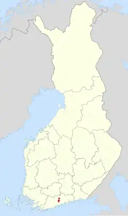 Location of Tuusula in Finland
