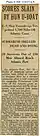 Newspaper report on the sinking of USS Ticonderoga