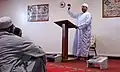 Muslim Air Force Chaplain (Captain) Walid Habash speaks to Muslim troops following a prayer service on Friday, 19 December 2009.