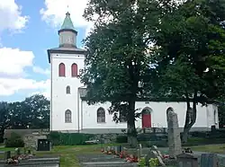 Ucklums kyrka, the parish church of Ucklum, Sweden. View is from the south.
