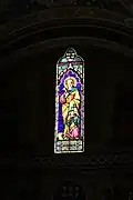 Ulisse De Matteis, Stained-glass window depicting St. Peter, from the Ricasoli Chapel at Castello di Brolio, 1868-69.