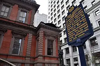 The organization's historical marker