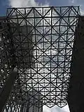 Roof over the plaza between the tower and the parking garage