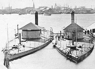 Shawnee and Wassuc laid up at the Boston Navy Yard