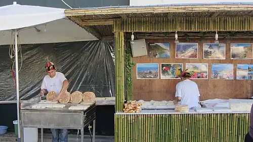 A Bolo do Caco stand in Maderia
