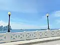Bridge detail, lamps and railing