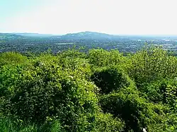 View from Churchdown Hill to Robinswood Hill