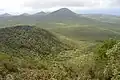 Looking down on Cerro Pajas crater.