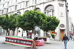 Image 9Protesters exercise freedom of speech to hold a vigil in front of the Zimbabwean Embassy in London, 2005. (from Freedom of speech by country)