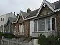 Line of villas facing the sea