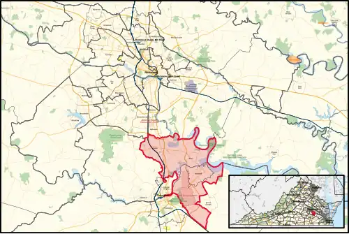 District map from the 2023 election