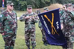 The Virginia Defense Force conducts a Change of Unit Designation Ceremony Sept. 28, 2013, at Fort Pickett.