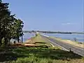 Carvalho Pinto bridge on the reservoir, from Itaí to Avaré