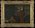 Woman with child in the living room