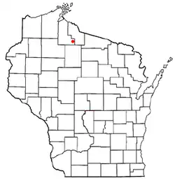 Location of Agenda, Wisconsin