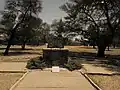 The Wagon Wheel Monument including tracks of Voortrekker Leader Sarel Cilliers.