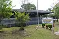 The building housing the police station and the post office