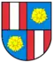 Bronnacker - "Quarterly, 1 and 4 Gules a Pale Argent, 2 and 3 Azure a Rose Or."