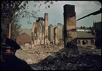 Warsaw after German bombardment