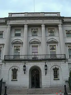 The Chase Headquarters Building showing the capitals based on those of the Tower of the Winds