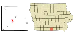 Location of Allerton, Iowa