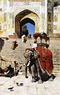 Royal Elephant at the Gateway to the Jama Masjid, Mathura