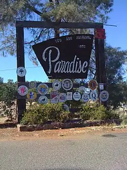 Welcome to Paradise sign in 2011