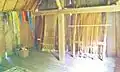 The interior of the Weaving House, constructed in 1984.